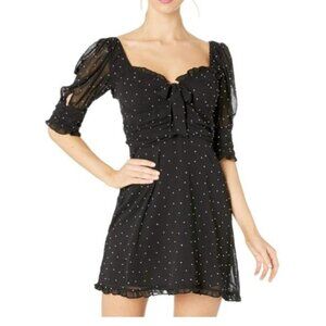 For Love & Lemons Lucky Dice Mini Dress Black Sz: XS